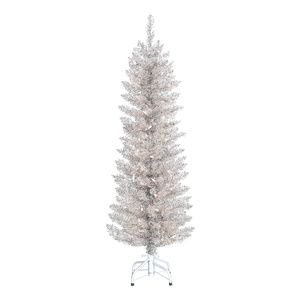Moving Sale - Holiday Time 4ft Pre-Lit Rose Gold Tinsel Christmas Tree